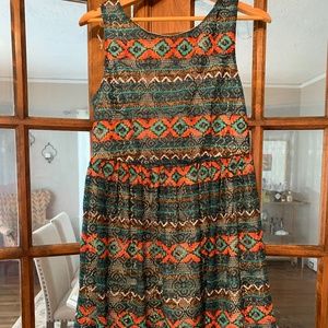 Xhilaration Patterned Knee Length Tank Top Dress